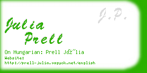 julia prell business card